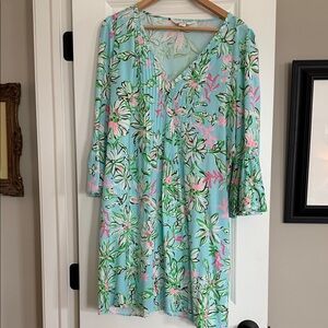 Lilly Pulitzer Floral V-Neck Tunic Dress